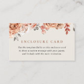Fall Floral Editable Baby Shower Enclosure Card Informatiekaartje (Voorkant)