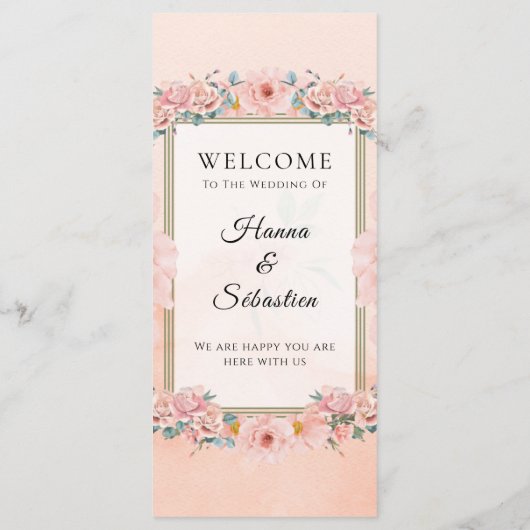 Fall Floral  Wedding Menu (Dos)