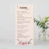 Fall Floral  Wedding Menu (Debout devant)