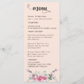 Fall Floral  Wedding Menu (Devant)