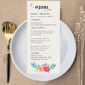 Fall Floral Wedding Menu