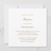 fall flowers wreath Baptism Invitation Kaart (Achterkant)