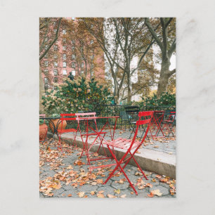Fall Foliage New York City Cafe Park Carte postale
