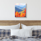 Fall Foliage | Watercolor Mountain Landscape Canvas Afdruk (Insitu (Slaapkamer))