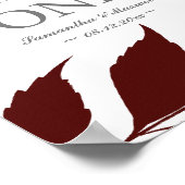 Fall Folift Bourgogne Feuilles Numéro de tableau (Coin)