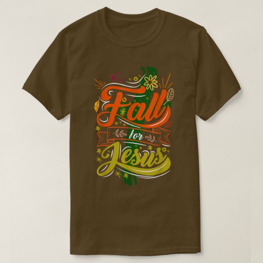 Fall for Jesus Autumn Leaves  T-shirt (Design voorkant)
