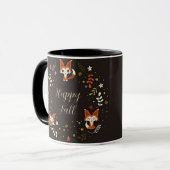 Fall Foxes with customizable text Mok (Voorkant links)