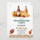 Fall Friends Food and Football invitation (Devant / Derrière)