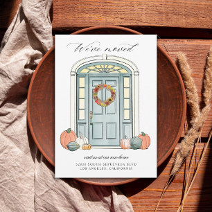 Fall Front Porch Colonial Door Moving Announcement Aankondiging