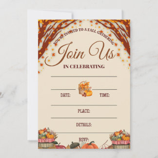 Fall Gathering Celebration Design Kaart