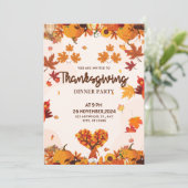 Fall Gnome with Pumpkins Heart Tree Art Kaart (Staand voorkant)