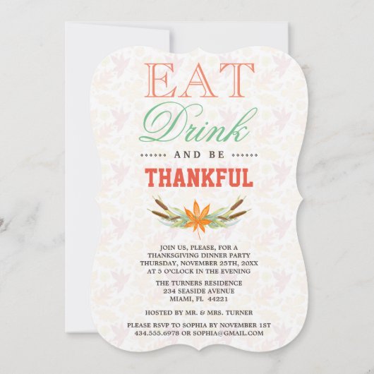 Fall Gold Dankbaar Erkentelijk Gezegend Thanksgivi Kaart (Achterkant)