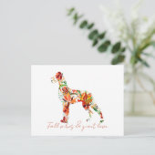 Fall Graet Dane Custom Message Briefkaart (Staand voorkant)