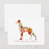 Fall Graet Dane Custom Message Briefkaart (Voorkant / Achterkant)