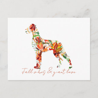 Fall Graet Dane Custom Message Briefkaart