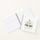 Fall Green White Citrouille Baby shower Livre d'or (Intérieur)