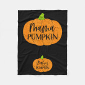 Fall Halloween Thanksgiving Mama And Baby Pumpkin Fleece Deken (Voorkant)