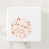 Fall Hand Drawn A Little Cutie Pie 1st Birthday Bedankjes Labels (In situ)