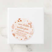 Fall Hand Drawn A Little Cutie Pie 1st Birthday Bedankjes Labels (In situ)