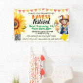Fall Harvest Festival qr-code Spandoek (Insitu)