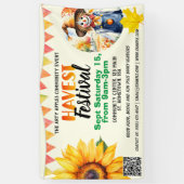 Fall Harvest Festival qr-code Spandoek (Verticaal)