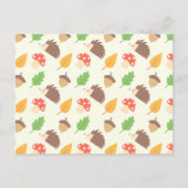 Fall Hedgehog Pattern Briefkaart (Voorkant)