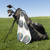 Fall in bubble  golfhanddoek (Groen)