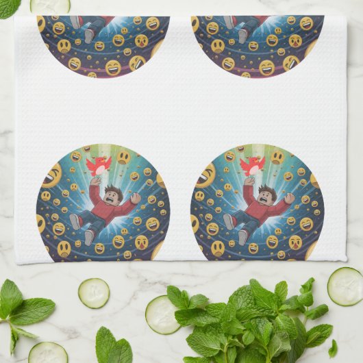 Fall in bubble  theedoek (Gevouwen)