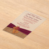 Fall in Love Acrylic Wedding Invitation (Poser)