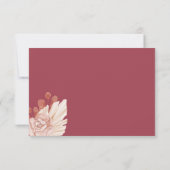 Fall In Love Boho Pink Pumpkin Bridal Shower  Kaart (Achterkant)