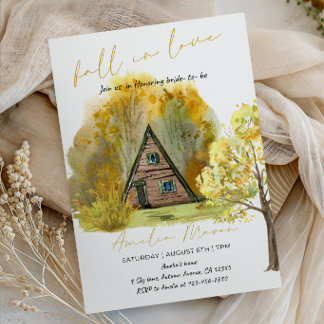 Fall in Love Bridal Shower - Autumn Bride Shower  Kaart