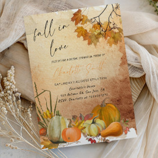 Fall in Love Bride-to-Be Party Kaart