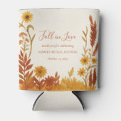 "Fall in Love" Bruidsfeest Dank Je Favor Blikjeskoeler (Voorkant)