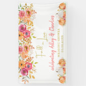 Fall in Love bruiloft of shower welkomstbanner Spandoek (Verticaal)