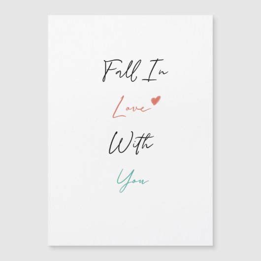 Fall In Love Carte magnétique de la Saint Valentin (Devant)