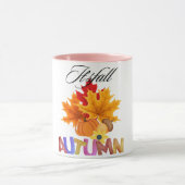 Fall in Love : Conception de Mug Citrouille & Feui (Centre)