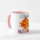 Fall in Love : Conception de Mug Citrouille & Feui (Devant gauche)