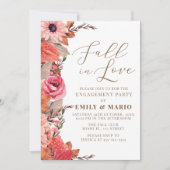 Fall In Love Engagement Invitation (Devant)