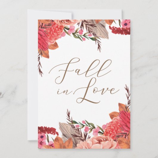 Fall In Love Engagement Invitation (Dos)