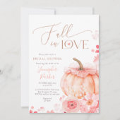 Fall in Love Pumpkin Bridal Shower Invitation (Devant)