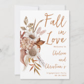Fall In Love Rustic Autumn Wedding Invitation (Devant)
