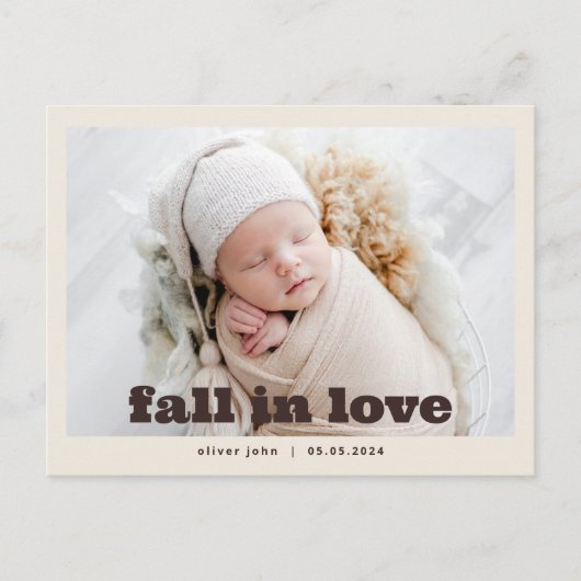 Fall in Love Sip and See Party Postcard Invitation (Devant)