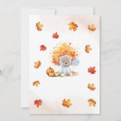 Fall in Love Teddy Bear Baby Shower Invitation (Dos)