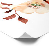 Fall in Love Terracotta Fête des mariées Affiche d (Coin)