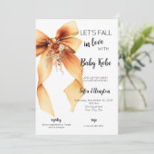 Fall in Love with Baby Shower Invitation (Debout devant)