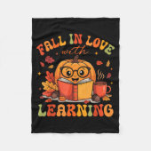 Fall In Love With Learning Autum Thanksgiving Teac Fleece Deken (Voorkant)