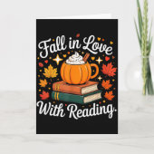 Fall In Love With Reading Autumn Pumpkin Mug Book Kaart (Voorkant)