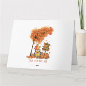 Fall Is In the Air Autumn Lover Gift  Kaart (Achterkant)