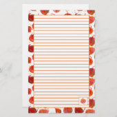 Fall laat brief schrijven Russet gevoerd Briefpapier (Voorkant / Achterkant)