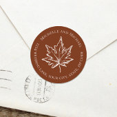 Fall laat eenvoudig retouradreslabel achter ronde sticker